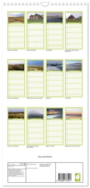 Produktbild: Familienplaner 2027 - Die Insel R&ouml;m&ouml; mit 5 Spalten (Wandkalender, 21 x 45 cm) CALVENDO