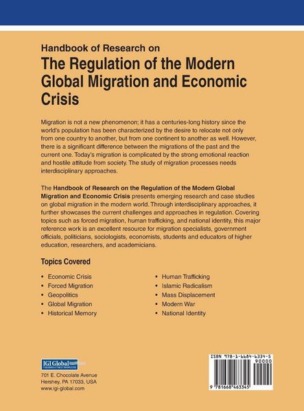 Produktbild: Handbook of Research on the Regulation of the Modern Global Migration and Economic Crisis