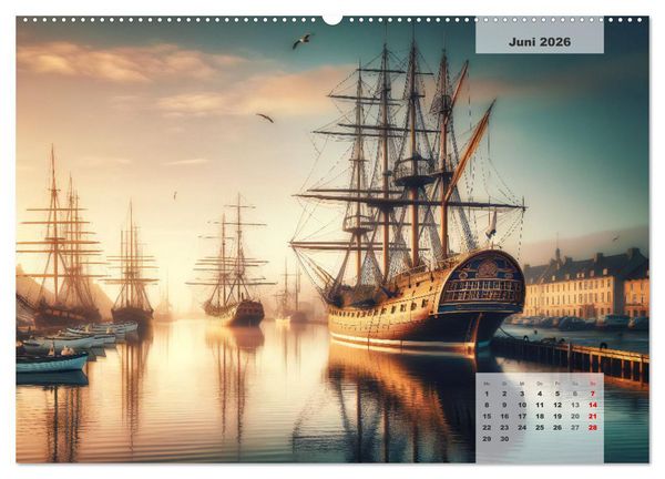 Produktbild: Die Befreiung der Flaschenschiffe - Historische Segelschiffe (Wandkalender 2026 DIN A2 quer), CALVENDO Monatskalender
