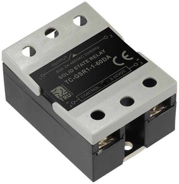 Produktbild: TRU COMPONENTS Halbleiterrelais TC-GSR-1-60DA 60A Schaltspannung (max.): 480 V/AC 1St.