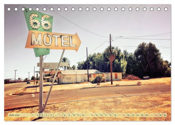 Produktbild: Nostalgie auf 2451 Meilen - Route 66 (Tischkalender 2026 DIN A5 quer), CALVENDO Monatskalender