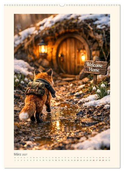 Produktbild: Wo das Herz nach Hause findet - Zw&ouml;lf kleine Geschichten vom Heimkommen (hochwertiger Premium Wandkalender 2027 DIN A2 hoch), Kunstdruck in Hochglanz
