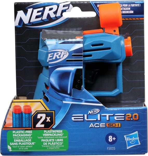 Hasbro F5035EU4 - Nerf Elite 2.0 ACE SD-1, Dart-Blaster mit 2 Elite Darts