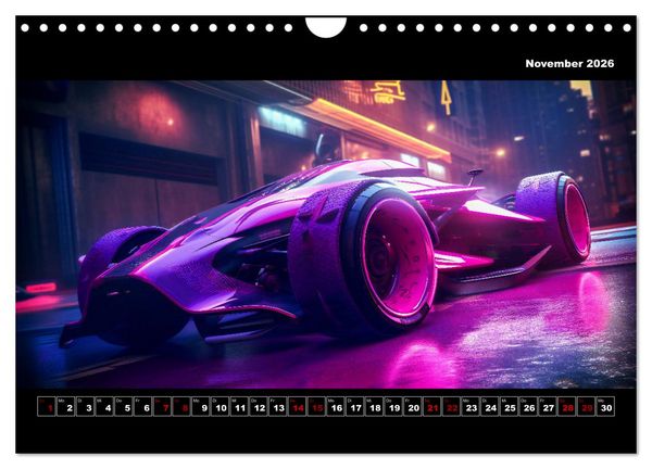 Produktbild: Surreale Cyber Cars (Wandkalender 2026 DIN A4 quer), CALVENDO Monatskalender