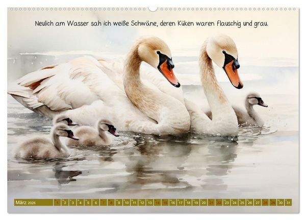 Produktbild: Neulich am Wasser (hochwertiger Premium Wandkalender 2026 DIN A2 quer), Kunstdruck in Hochglanz