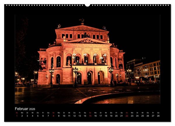 Produktbild: Frankfurt bei Nacht 2026 (Wandkalender 2026 DIN A2 quer), CALVENDO Monatskalender