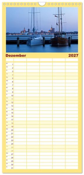 Produktbild: Familienplaner 2027 - R&uuml;gen und Hiddensee - Momente einer Reise mit 5 Spalten (Wandkalender, 21 x 45 cm) CALVENDO
