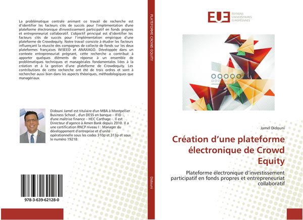 Produktbild: Cr&eacute;ation d'une plateforme &eacute;lectronique de Crowd Equity