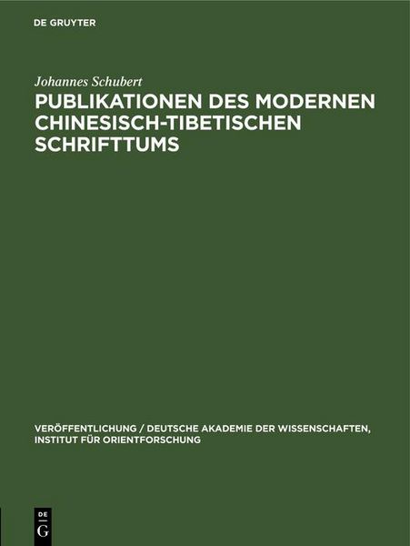 Produktbild: Publikationen des modernen chinesisch-tibetischen Schrifttums