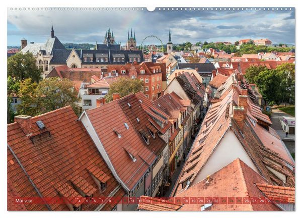 Produktbild: Landeshauptstadt Erfurt - Reise durch das sch&ouml;ne Th&uuml;ringen (Wandkalender 2026 DIN A2 quer), CALVENDO Monatskalender