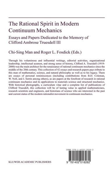 Produktbild: The Rational Spirit in Modern Continuum Mechanics