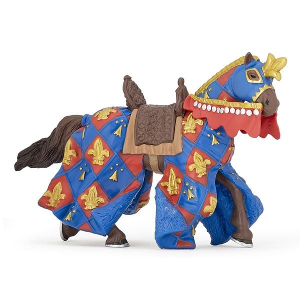 Produktbild: Spielfigur Streitross Lilie blau 9cm