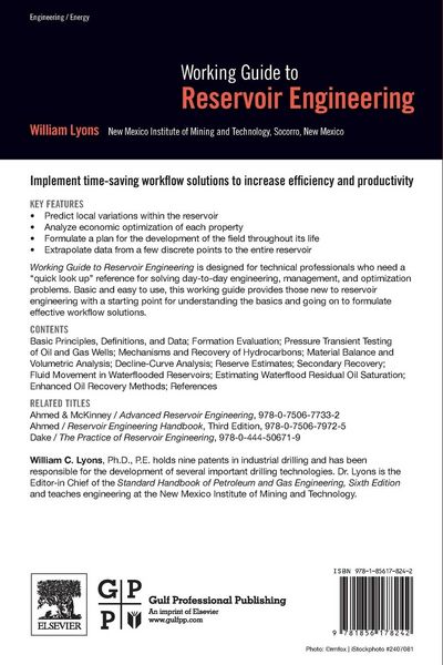 Produktbild: Lyons, W: Working Guide to Reservoir Engineering