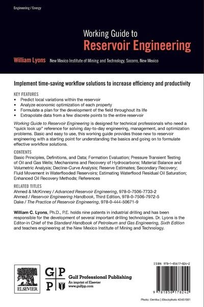 Produktbild: Working Guide to Reservoir Engineering