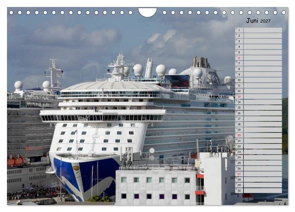 Produktbild: Riesen der Meere - Kreuzfahrtschiffe Geburtstagskalender (Wandkalender 2027 DIN A4 quer), CALVENDO Monatskalender