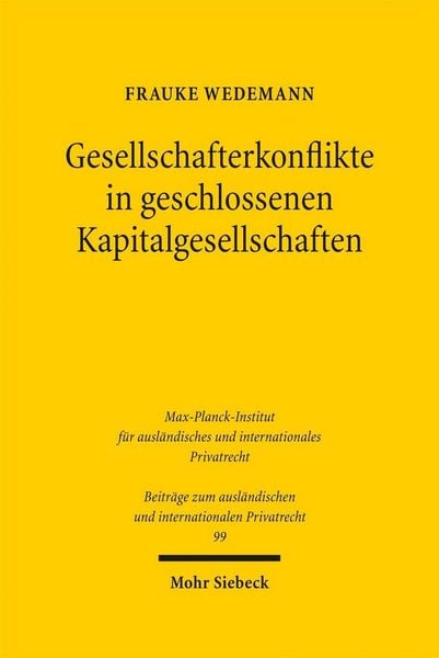 Produktbild: Gesellschafterkonflikte in geschlossenen Kapitalgesellschaften