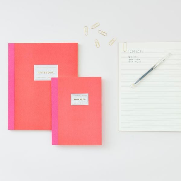 Produktbild: Notizbuch S, Neonrot, 80 Seiten, 100 g/m&sup2;