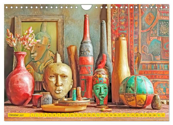 Produktbild: Afrikanische Stillleben - Der afrikanischen Kunst nachempfunden (Wandkalender 2027 DIN A4 quer), CALVENDO Monatskalender