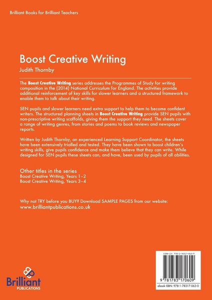 Produktbild: Boost Creative Writing-Planning Sheets to Support Writers (Especially Sen Pupils) in Years 5-6