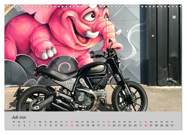 Produktbild: Scrambler Motorr&auml;der mit Stil (Wandkalender 2026 DIN A3 quer), CALVENDO Monatskalender