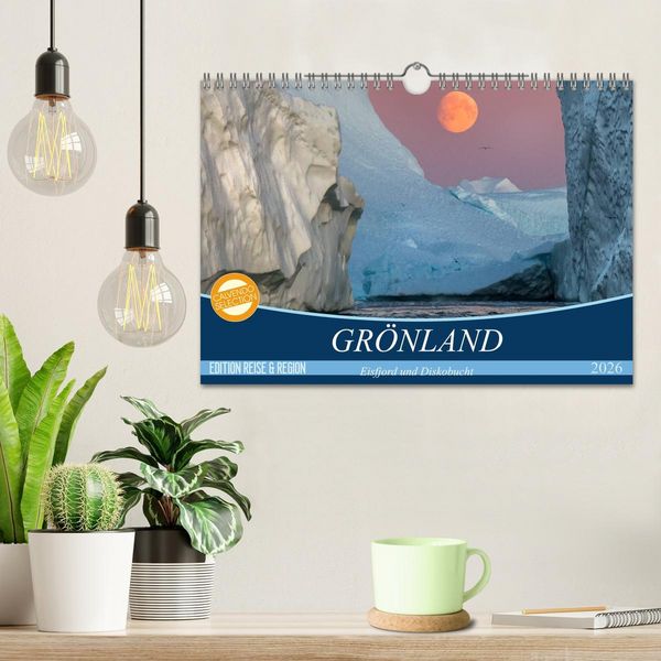 Produktbild: GR&Ouml;NLAND Eisfjord und Diskobucht (Wandkalender 2026 DIN A4 quer), CALVENDO Monatskalender