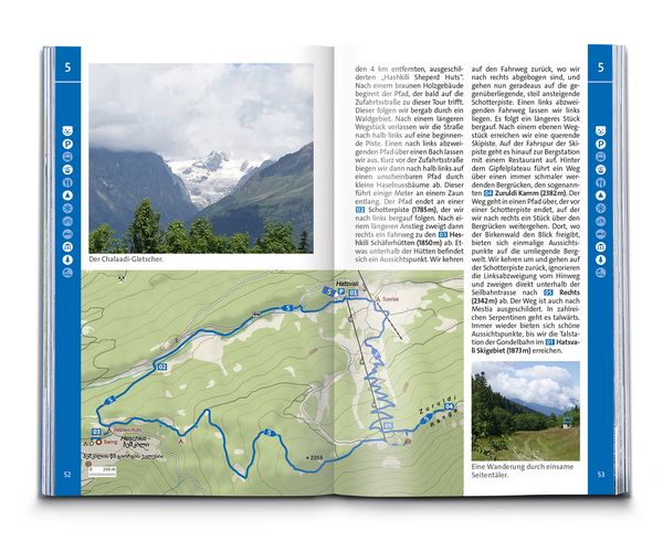 Produktbild: KOMPASS Wanderführer Georgien, Kaukasus, 50 Touren mit Extra-Tourenkarte