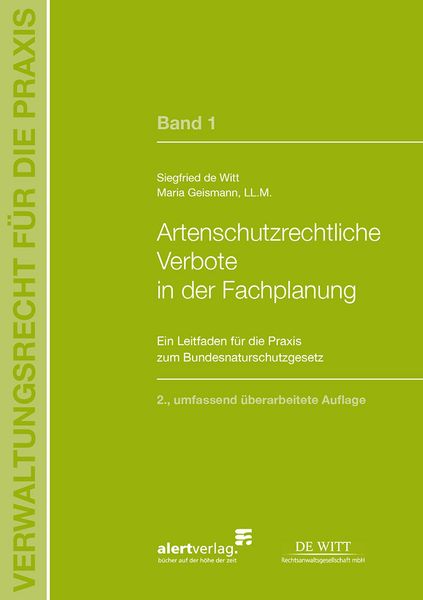 Produktbild: Artenschutzrechtliche Verbote in der Fachplanung