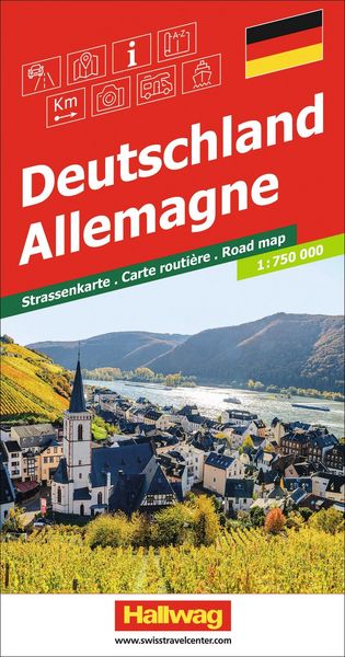 Produktbild: Hallwag Strassenkarte Deutschland 1:750.000