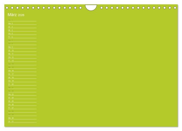 Produktbild: Bastel-Geburtstagskalender gr&uuml;n / Geburtstagskalender (Wandkalender 2026 DIN A4 quer), CALVENDO Monatskalender