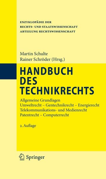 Produktbild: Handbuch des Technikrechts