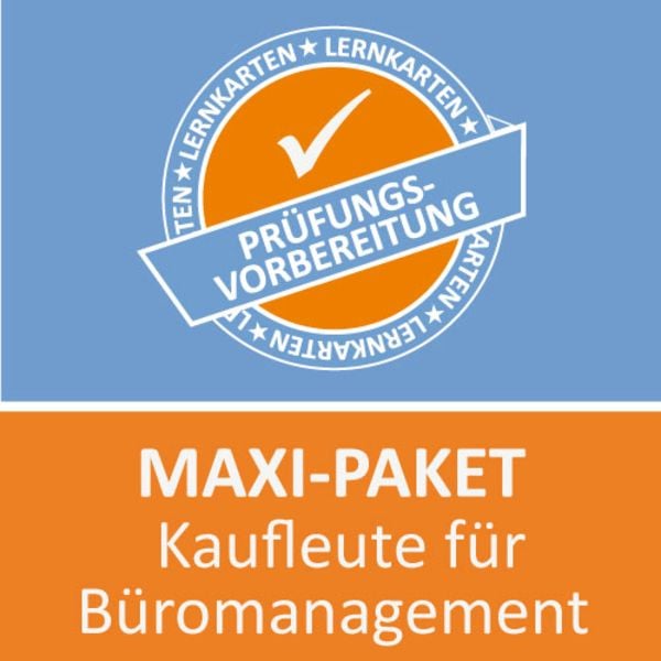 AzubiShop24.de Lernkarten Kaufmann / Kauffrau für Büromanagement. Maxi-Paket