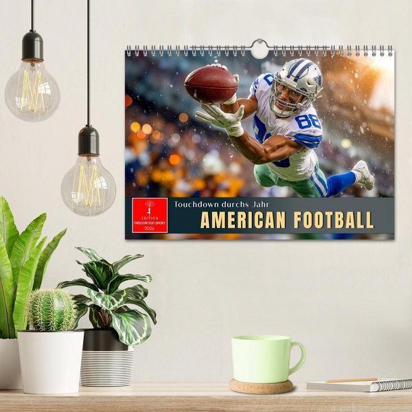 Produktbild: American Football - Touchdown durchs Jahr (Wandkalender 2026 DIN A4 quer), CALVENDO Monatskalender