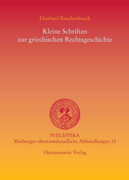 Produktbild: Kleine Schriften zur griechischen Rechtsgeschichte