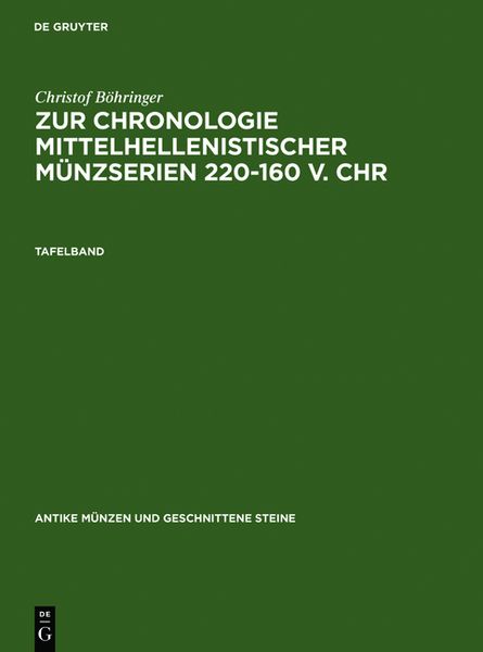 Produktbild: Zur Chronologie mittelhellenistischer M&uuml;nzserien 220-160 v. Chr