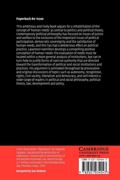Produktbild: The Political Philosophy of Needs