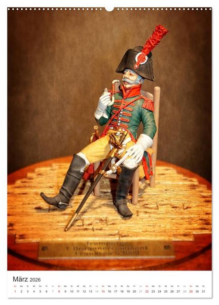 Produktbild: Historische Modellbaufiguren 2026 (Wandkalender 2026 DIN A2 hoch), CALVENDO Monatskalender