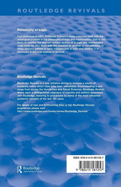 Produktbild: Philosophy of Logic (Routledge Revivals)