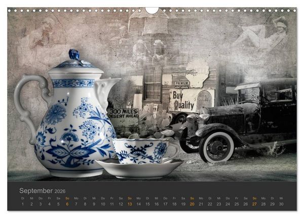 Produktbild: Patchwork - Vintage Impressionen (Wandkalender 2026 DIN A3 quer), CALVENDO Monatskalender
