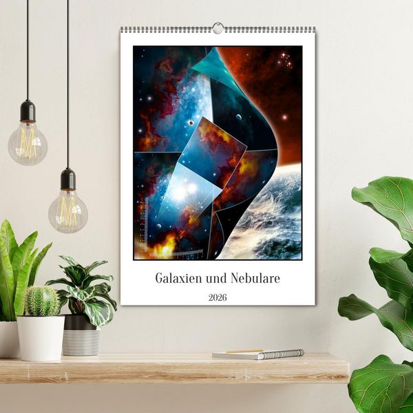 Produktbild: Galaxien und Nebulare (Wandkalender 2026 DIN A2 hoch), CALVENDO Monatskalender