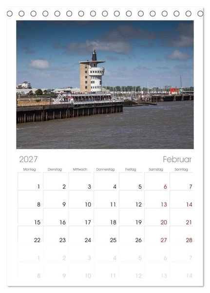 Produktbild: Tischplaner 2027 - Das Alte Land und die Elbe. Auf dem Weg zur Flussm&uuml;ndung (A5 Tischkalender zum Aufstellen) CALVENDO