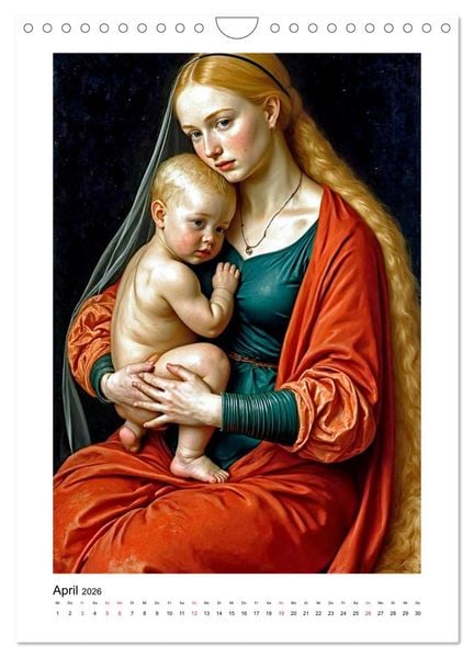 Produktbild: Marienbilder der Renaissance neu interpretiert (Wandkalender 2026 DIN A4 hoch), CALVENDO Monatskalender