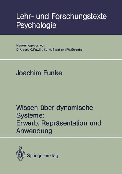 Produktbild: Wissen &uuml;ber dynamische Systeme: Erwerb, Repr&auml;sentation und Anwendung