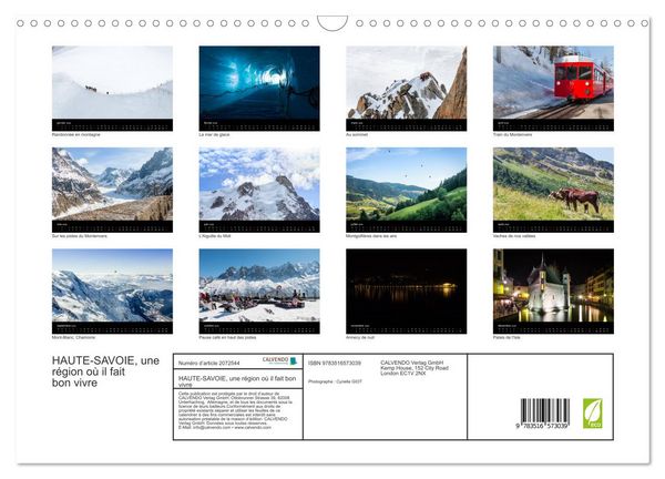 Produktbild: HAUTE-SAVOIE, une r&eacute;gion o&ugrave; il fait bon vivre (Calendrier mural 2026 DIN A3 vertical), CALVENDO calendrier mensuel