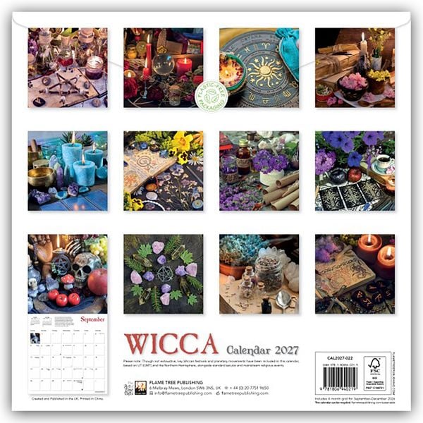 Produktbild: Wicca &ndash; Hexenkunst 2027 &ndash; Original Flame Tree Publishing-Kalender [Kalender]