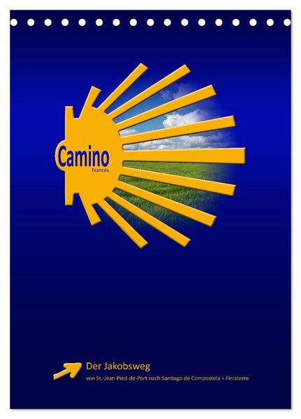 Produktbild: Jakobsweg - Camino Franc&eacute;s (Tischkalender 2027 DIN A5 hoch), CALVENDO Monatskalender