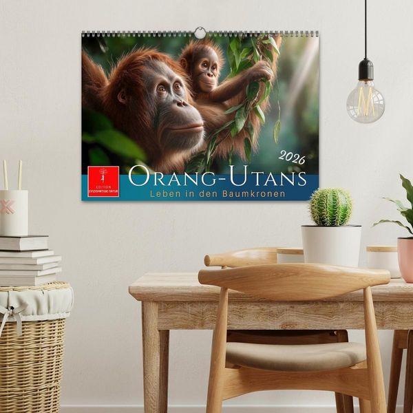 Produktbild: Orang Utans - Leben in den Baumkronen (Wandkalender 2026 DIN A3 quer), CALVENDO Monatskalender