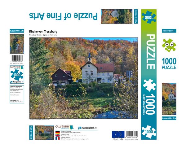 Produktbild: CALVENDO Puzzle Kirche von Treseburg | 1000 Teile Lege-Gr&ouml;&szlig;e 64x48cm Foto-Puzzle f&uuml;r gl&uuml;ckliche Stunden