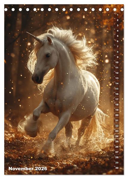 Produktbild: M&auml;rchenhafte Einhornreise - Ein Jahr voller Magie (Tischkalender 2026 DIN A5 hoch), CALVENDO Monatskalender