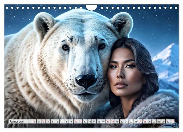 Produktbild: Raubtiere auf Kuschelkurs (Wandkalender 2026 DIN A4 quer), CALVENDO Monatskalender