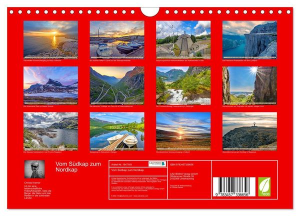 Produktbild: Vom S&uuml;dkap zum Nordkap (Wandkalender 2026 DIN A4 quer), CALVENDO Monatskalender